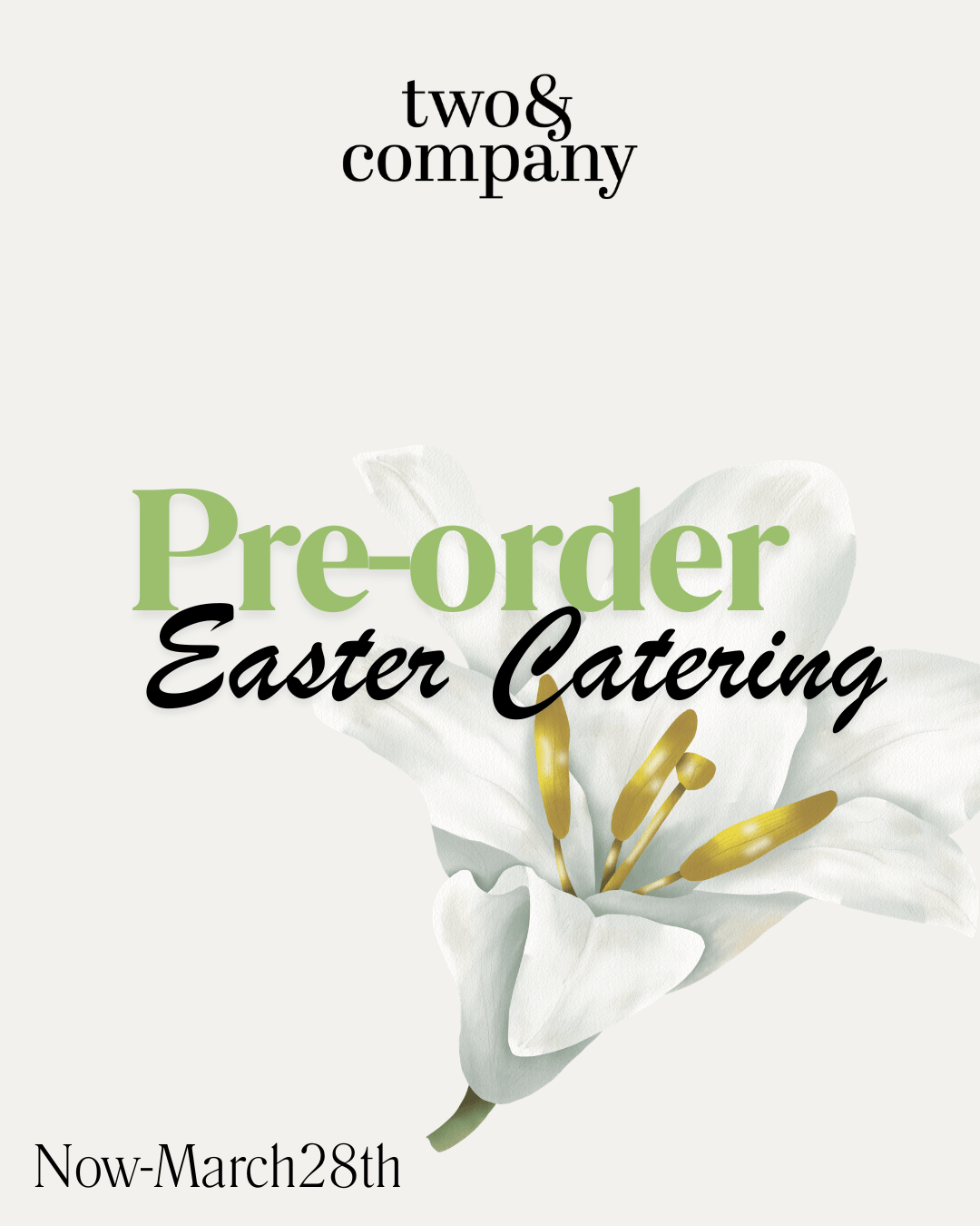 Pre-order Easter Catering